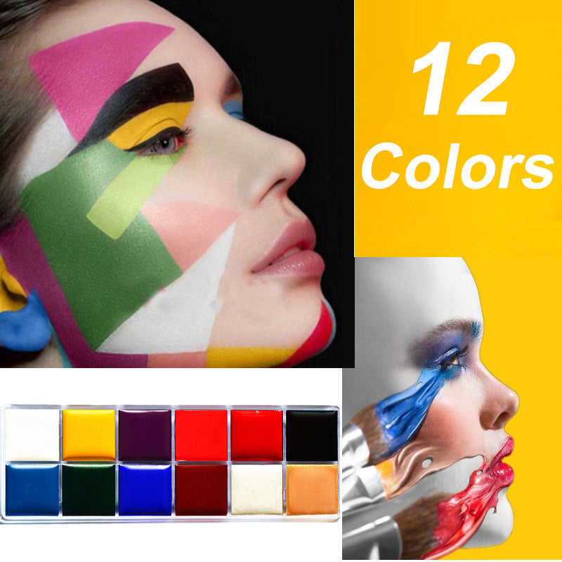 12 Colors Body and Face Paint Palette for Adults & Kids – pasteqe