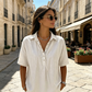 Women's Linen Short Sleeve Shirt