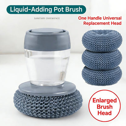 Soap Dispensing Pot Scrubber Brush