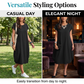 Women's Cotton Linen Loose Casual Pocket Dress