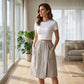 🔥Women's Casual Elastic Waist Wrap Skort