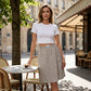 🔥Women's Casual Elastic Waist Wrap Skort