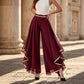 ⏳Limited-time 50% off⏰Elegant Flowy Wide-Leg Pants with Gold Trim👖