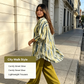 Women Tie Dye V Neck Roll Up Sleeve 2 Piece Matching Pants Set
