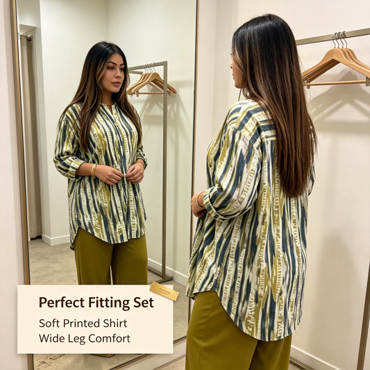 Women Tie Dye V Neck Roll Up Sleeve 2 Piece Matching Pants Set