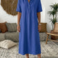 Women's Casual Linen Blend Shirt Dress