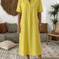 Women's Casual Linen Blend Shirt Dress