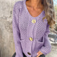 💖Limited Sale 50% OFF💖Women's Fashion Cut-Out Knitted Cardigan