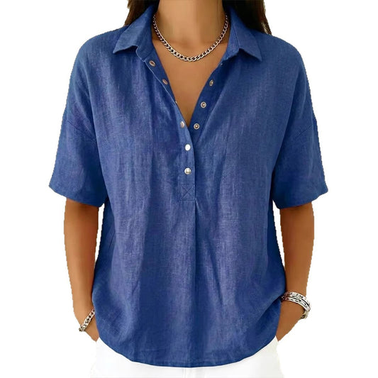 Women's Linen Short Sleeve Shirt