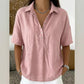 Women's Linen Short Sleeve Shirt