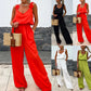 🏝️Summer Sale 50% Off💖Women's Sleeveless Wide Leg Jumpsuit