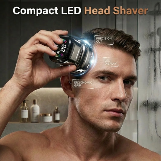 Portable Electric Head Shaver with LED Display