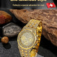 Men's Rotary Wristwatch With All-Diamond Steel Bracelet