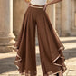 ⏳Limited-time 50% off⏰Elegant Flowy Wide-Leg Pants with Gold Trim👖