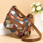 👜New fashion PU soft leather soft leather color matching shoulder bag.