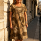 Women's Casual Patchwork Pattern Dress