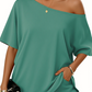 Women’s Off-Shoulder Top & Shorts 2-Piece Set