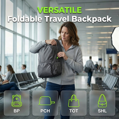 Foldable Convertible Backpack Tote 3-in-1 Travel Bag