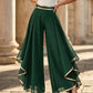 ⏳Limited-time 50% off⏰Elegant Flowy Wide-Leg Pants with Gold Trim👖