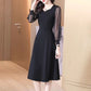 Lady’s High-end Elegant Slim Hepburn-style Black Dress