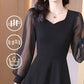 Lady’s High-end Elegant Slim Hepburn-style Black Dress