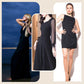 Lady’s High-end Elegant Slim Hepburn-style Black Dress