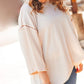2024 New Oversize High-neck Urban Ribbed Top for Women