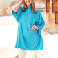 2024 New Oversize High-neck Urban Ribbed Top for Women