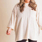 2024 New Oversize High-neck Urban Ribbed Top for Women