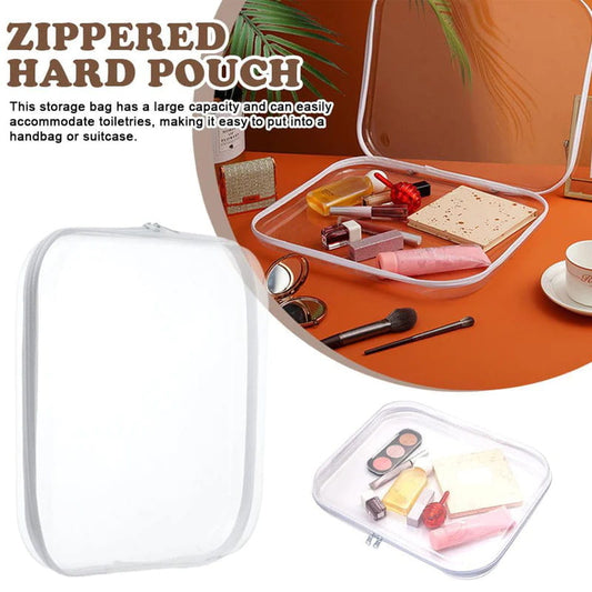 Transparent Organizer with Double Zipper Closure