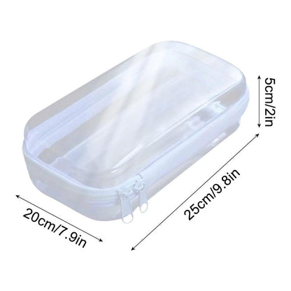 Transparent Organizer with Double Zipper Closure