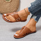 Lightweight Casual Fashion Split Toes Style Flat Sandals