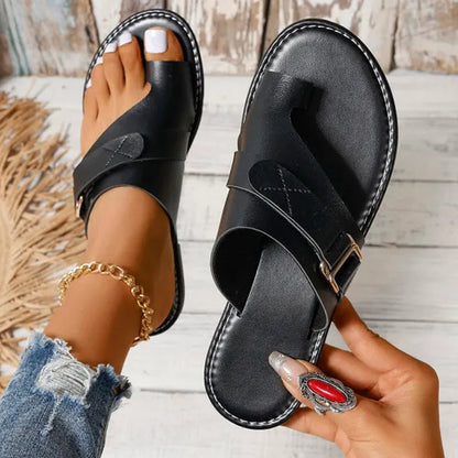 Lightweight Casual Fashion Split Toes Style Flat Sandals