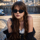 Retro Narrow Cat Eye Sunglasses for Women