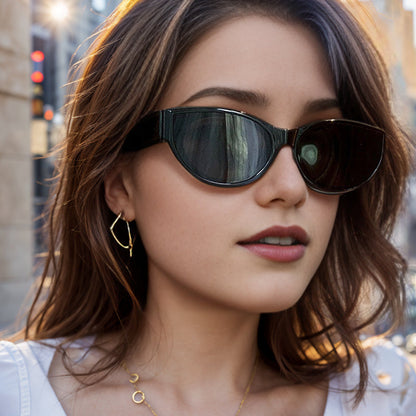Retro Narrow Cat Eye Sunglasses for Women