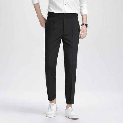 Men’s High-end Summer Casual Business Straight-leg Pants