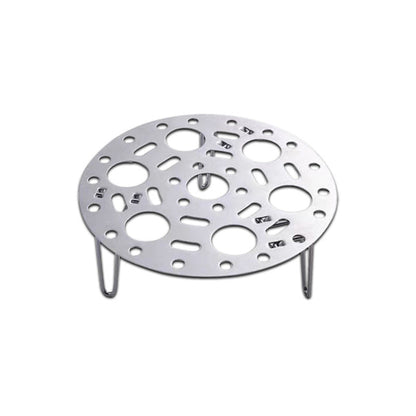 Silver Stainless Steel Steamer Rack with Stand for Cooking