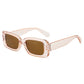 Summer Simple Square-Frame Lightweight Sunglasses
