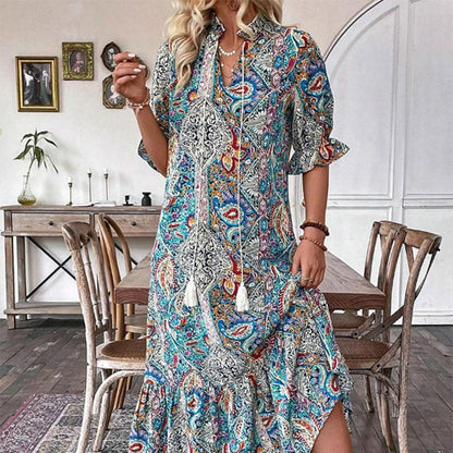 Women's Summer V-Neck Floral Dress