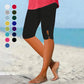 Tummy Control Knee Length Capri Leggings for Women