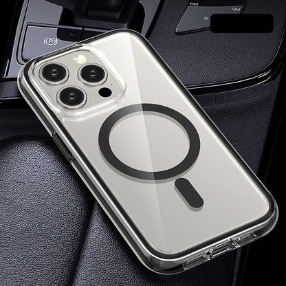 Anti-Fall Transparent Magnetic Phone Case for iPhone