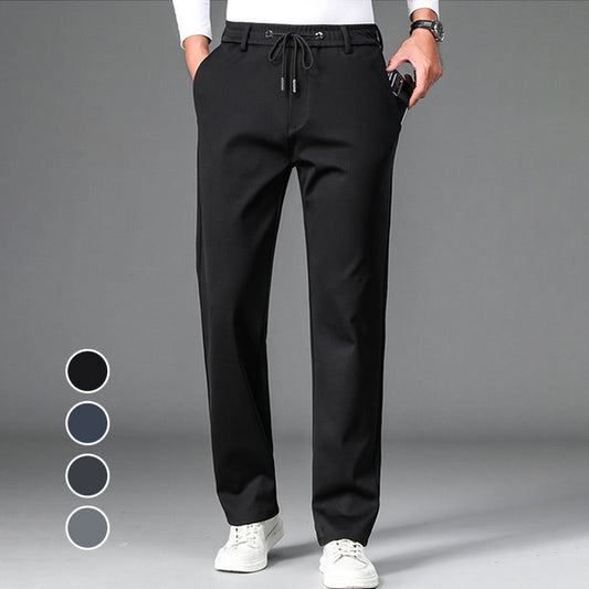 Men’s Stretch Ice Silk Casual Straight-leg Pants