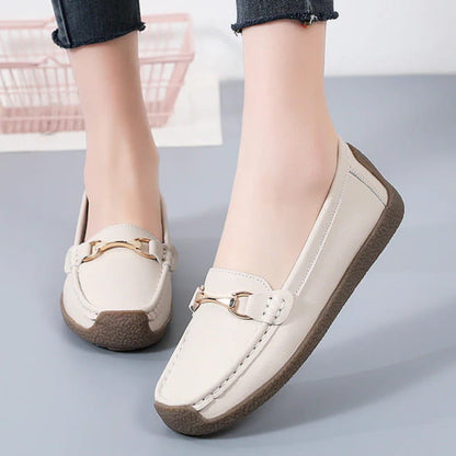 Flat, Fashionable, Comfortable, Breathable, Casual Leather Loafers