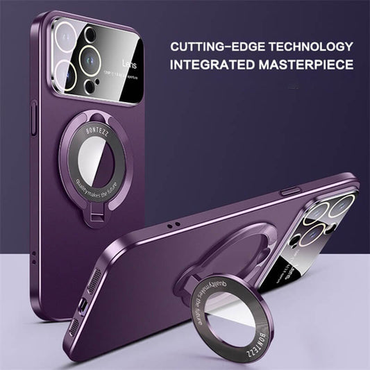 Magnetic Frosted Phone Case with Stand for iPhone 11/12/13/14/15