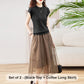 Women's Elegant Top & Long Skirt Two Piece Set