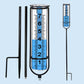 7inch Adjustable Outdoor Rain Gauge with Metal Stake