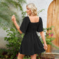 Elegant Deep V Neck Bow-Tie Mini Dress