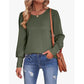 Women's Classic Crew Neck Bubble Sleeve Casual Top