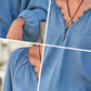Casual Denim Blue V-Neck Shirt for Women