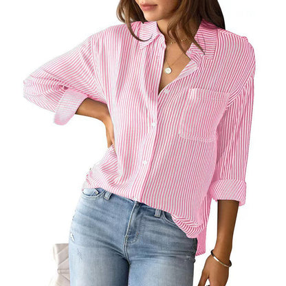 Women Casual Striped Shirt